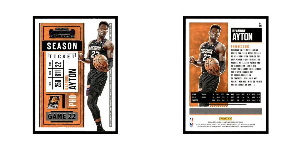 Deandre Ayton 2020 Panini Contenders #16 Phoenix Suns Basketball Card NM