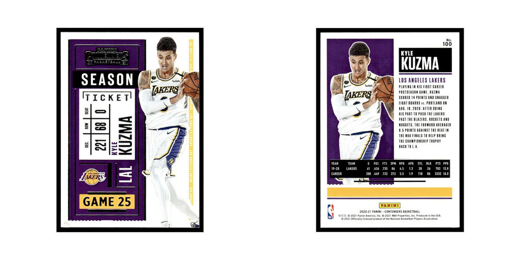 Kyle Kuzma 2020 Panini Contenders #100 Washington Wizards Basketball Card NM