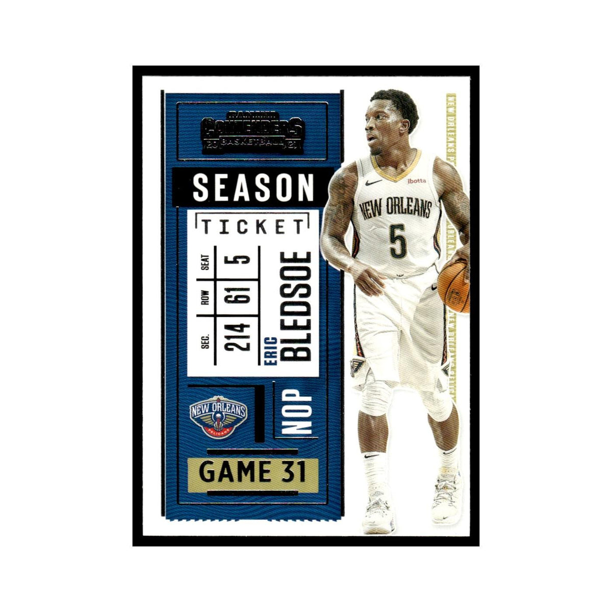 Eric Bledsoe 2020 Panini Contenders #93 New Orleans Pelicans Basketball Card NM