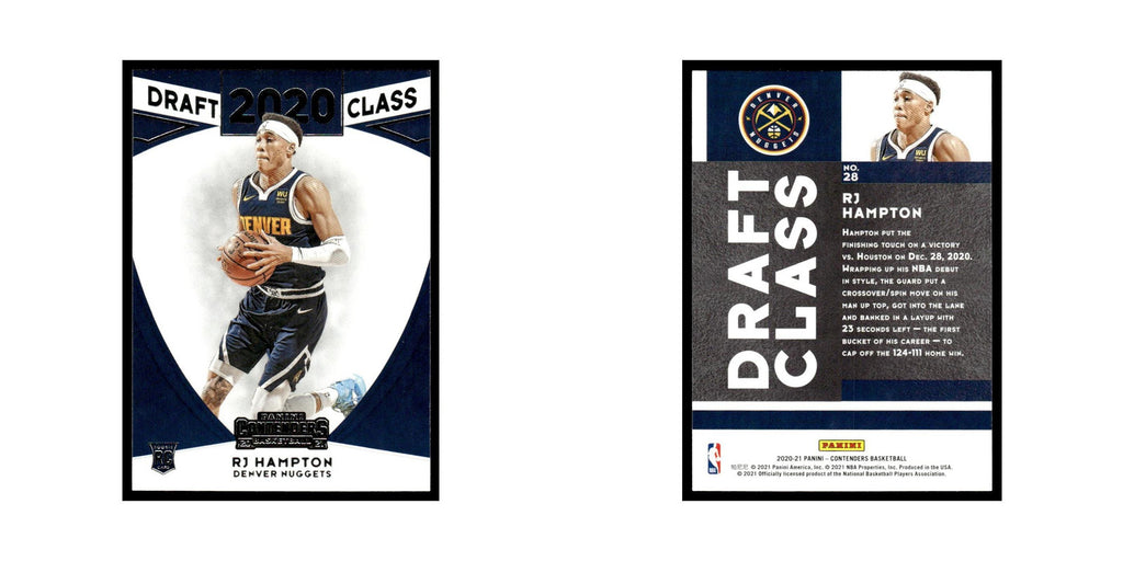 RJ Hampton 2020 Panini Contenders #28 Denver Nuggets Basketball Card NM