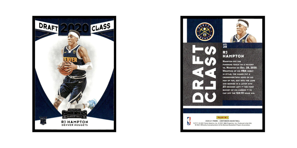 RJ Hampton 2020 Panini Contenders #28 Denver Nuggets Basketball Card NM