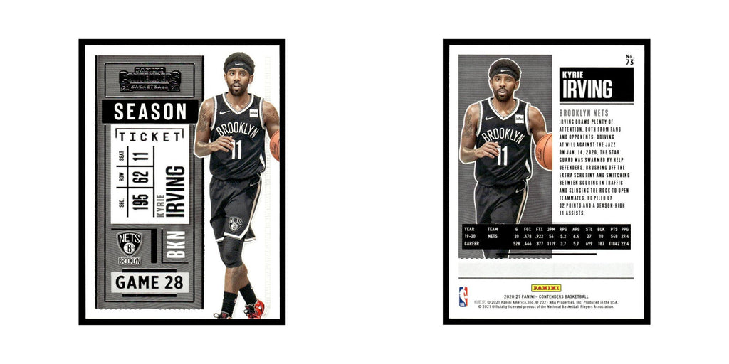Kyrie Irving 2020 Panini Contenders #73 Brooklyn Nets Basketball Card NM
