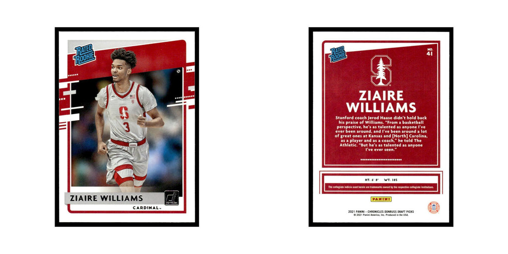 Ziaire Williams Rookie 2021 Panini Chronicles Donruss Draft Picks #41 NM