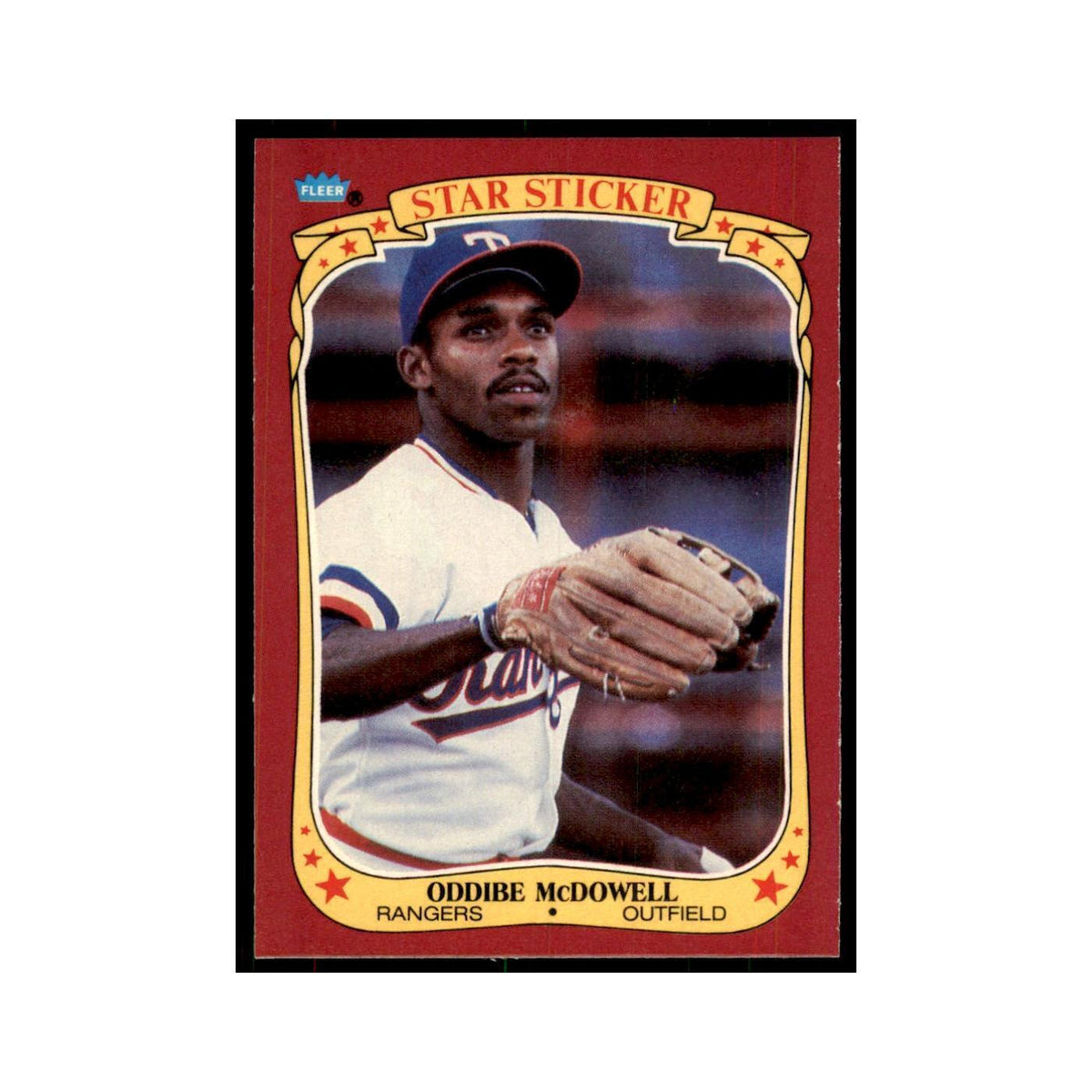 1986 Fleer Star Stickers Oddibe McDowell Baseball Cards #73