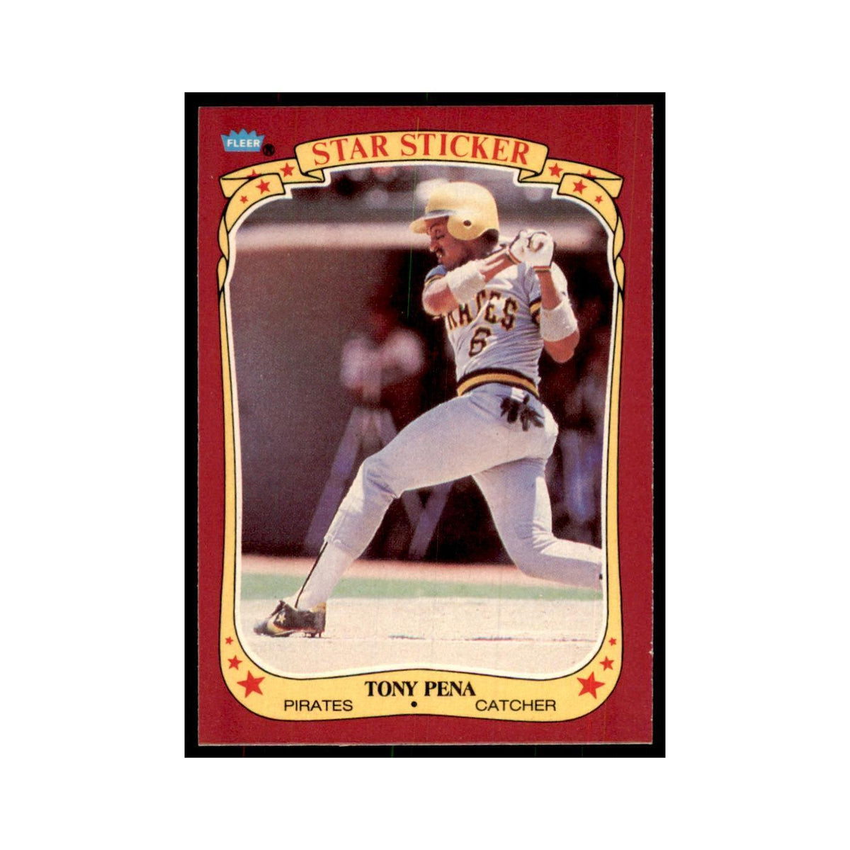 1986 Fleer Star Stickers Tony Pena Baseball Cards #87