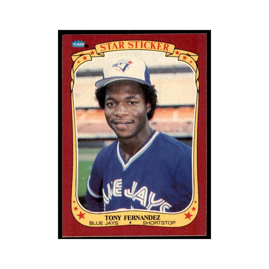 1986 Fleer Star Stickers Tony Fernandez Baseball Cards #37