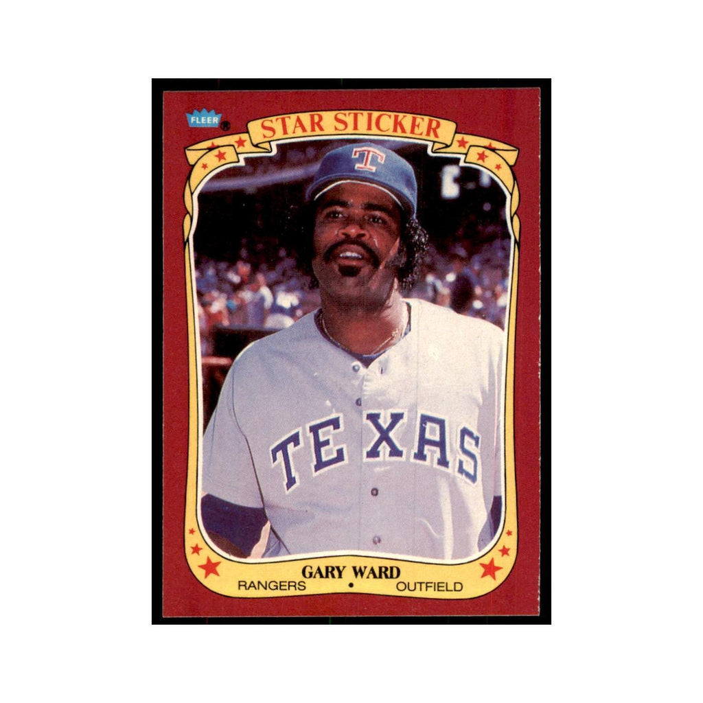 1986 Fleer Star Stickers Gary Ward Baseball Cards #125