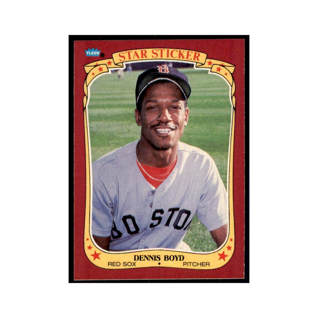 1986 Fleer Star Stickers Dennis Boyd Baseball Cards #9