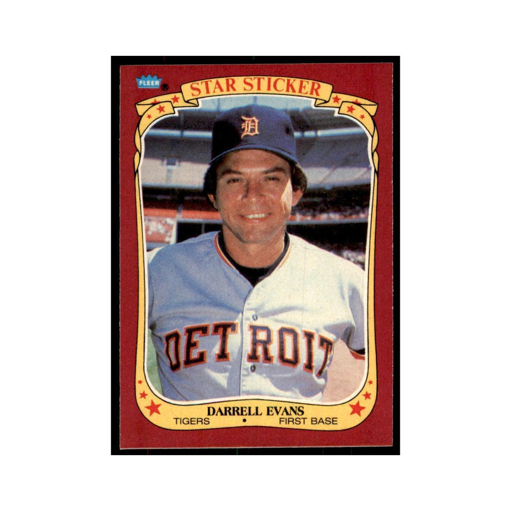1986 Fleer Star Stickers Darrell Evans Baseball Cards #36