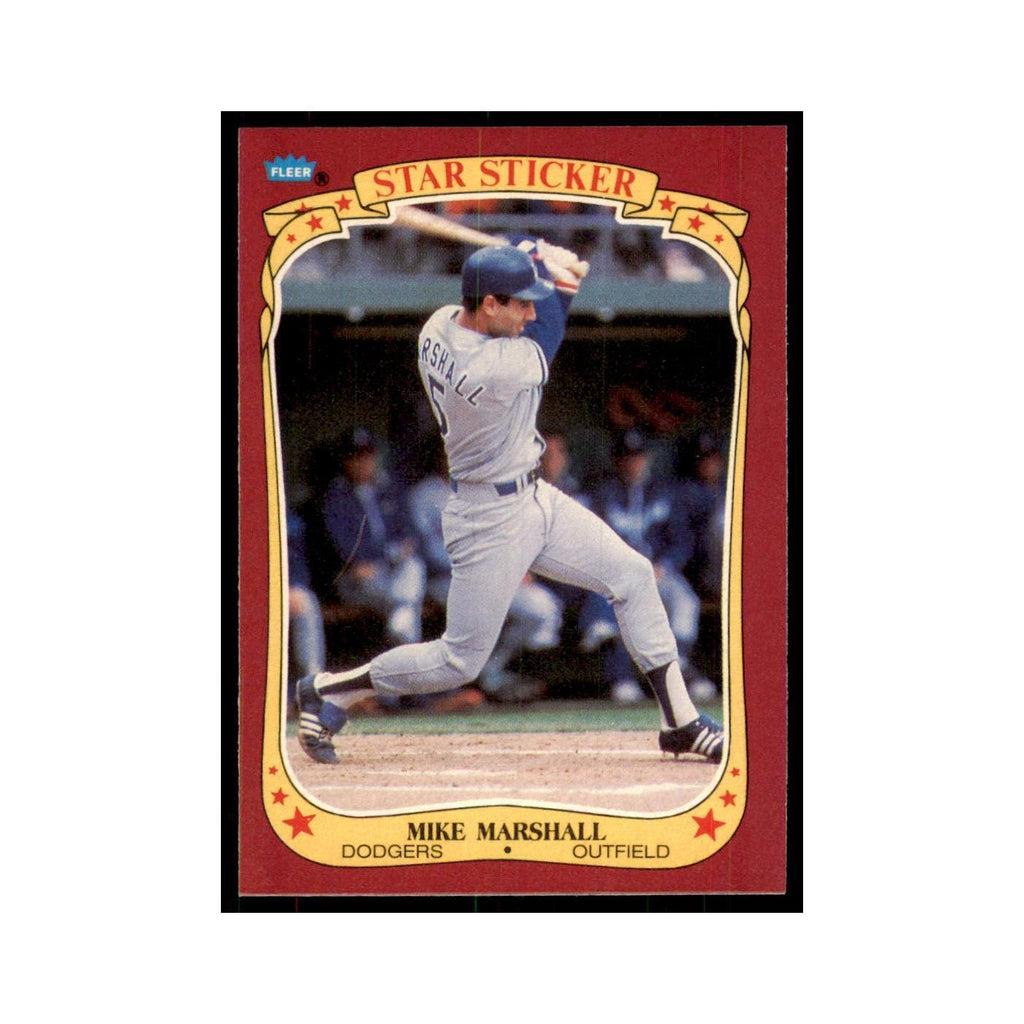 1986 Fleer Star Stickers Mike Marshall Baseball Cards #71