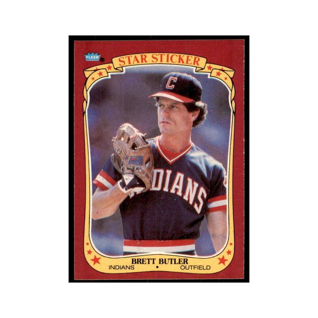 1986 Fleer Star Stickers Brett Butler Baseball Cards #18