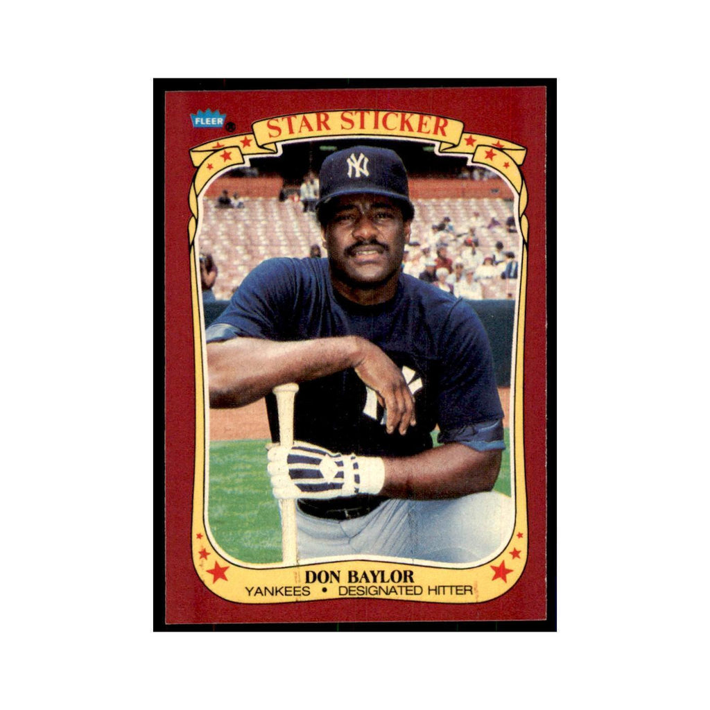 1986 Fleer Star Stickers Don Baylor Baseball Cards #3