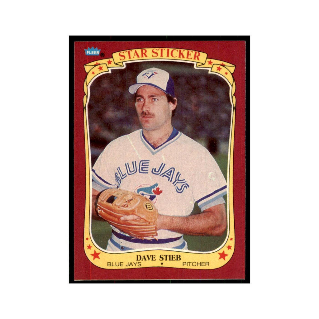 1986 Fleer Star Stickers Dave Stieb Baseball Cards #115
