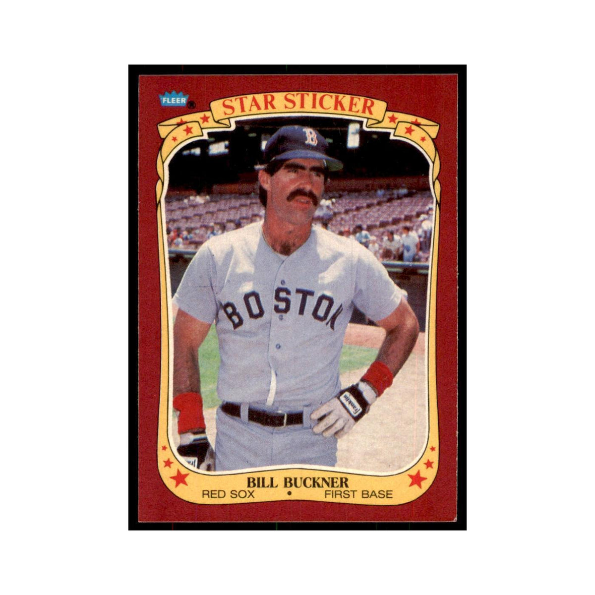 1986 Fleer Star Stickers Bill Buckner Baseball Cards #16