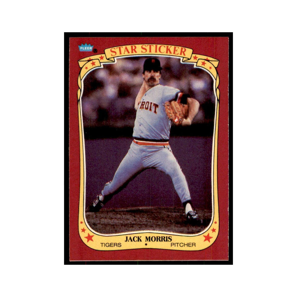 1986 Fleer Star Stickers Jack Morris Baseball Cards #79