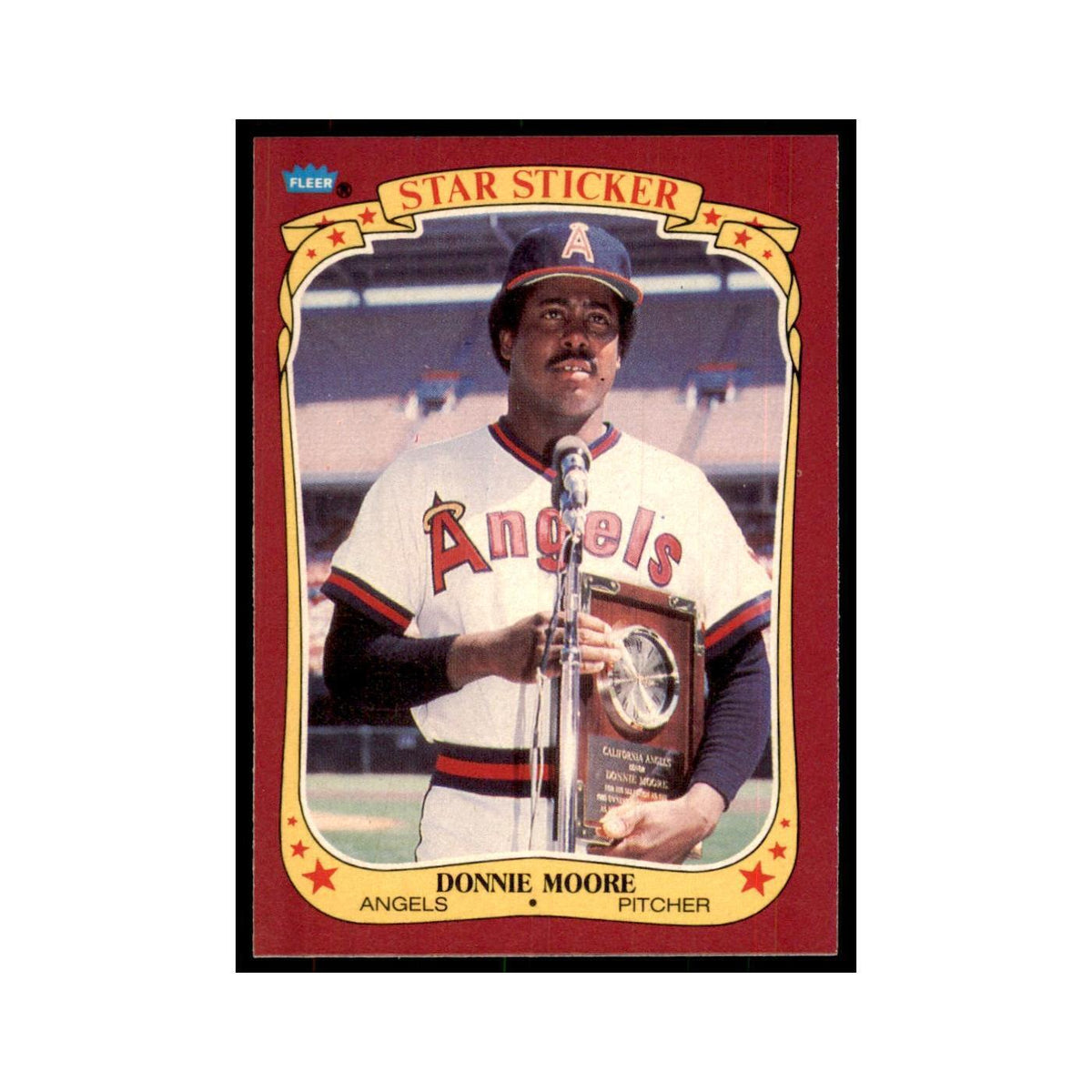 1986 Fleer Star Stickers Donnie Moore Baseball Cards #77