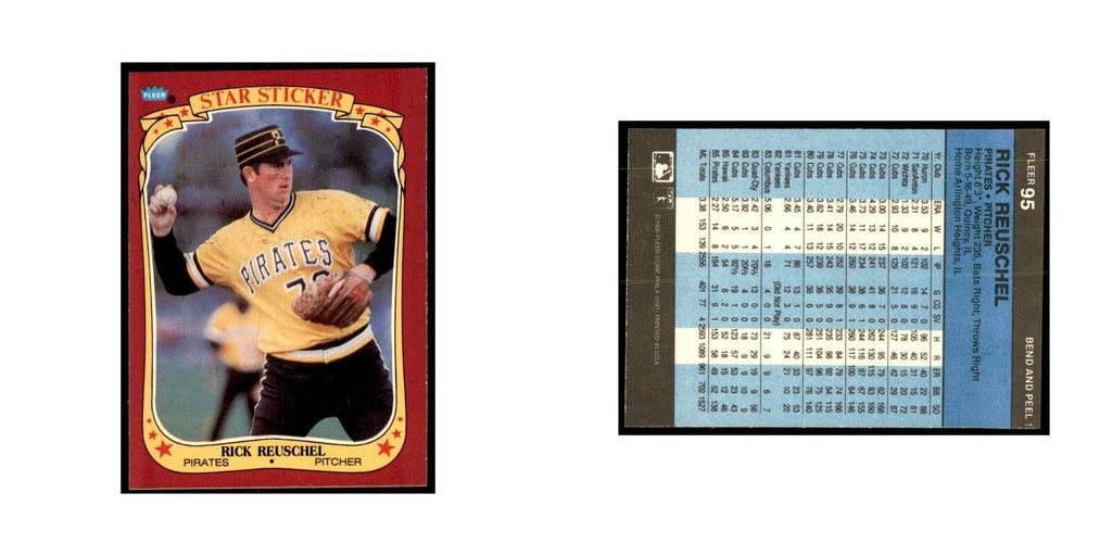 1986 Fleer Star Stickers Rick Reuschel Baseball Cards #95