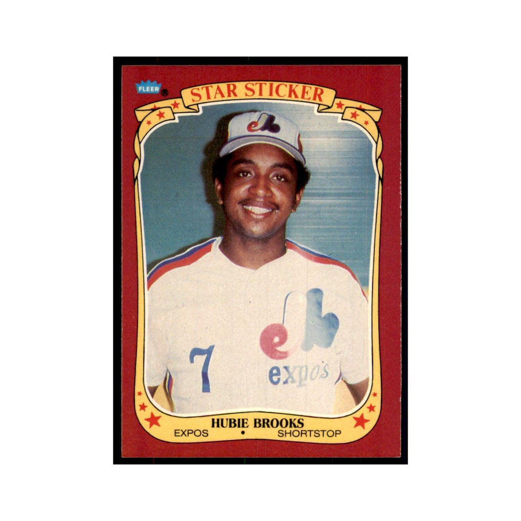 1986 Fleer Star Stickers Hubie Brooks Baseball Cards #12