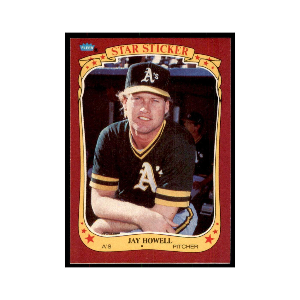 1986 Fleer Star Stickers Jay Howell Baseball Cards #62