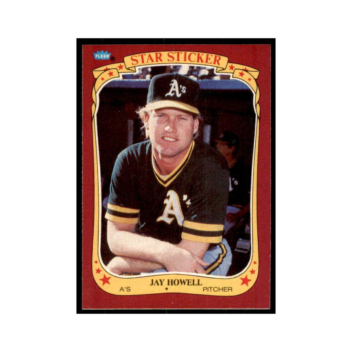 1986 Fleer Star Stickers Jay Howell Baseball Cards #62