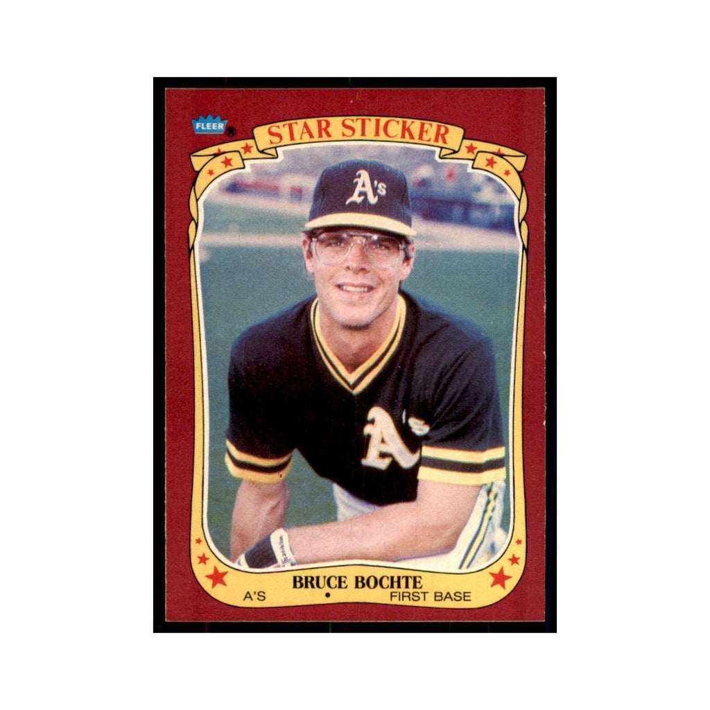 1986 Fleer Star Stickers Bruce Bochte Baseball Cards #7