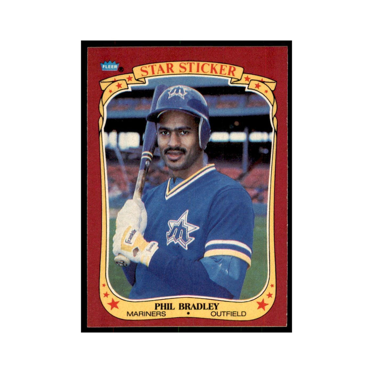 1986 Fleer Star Stickers Phil Bradley Baseball Cards #10