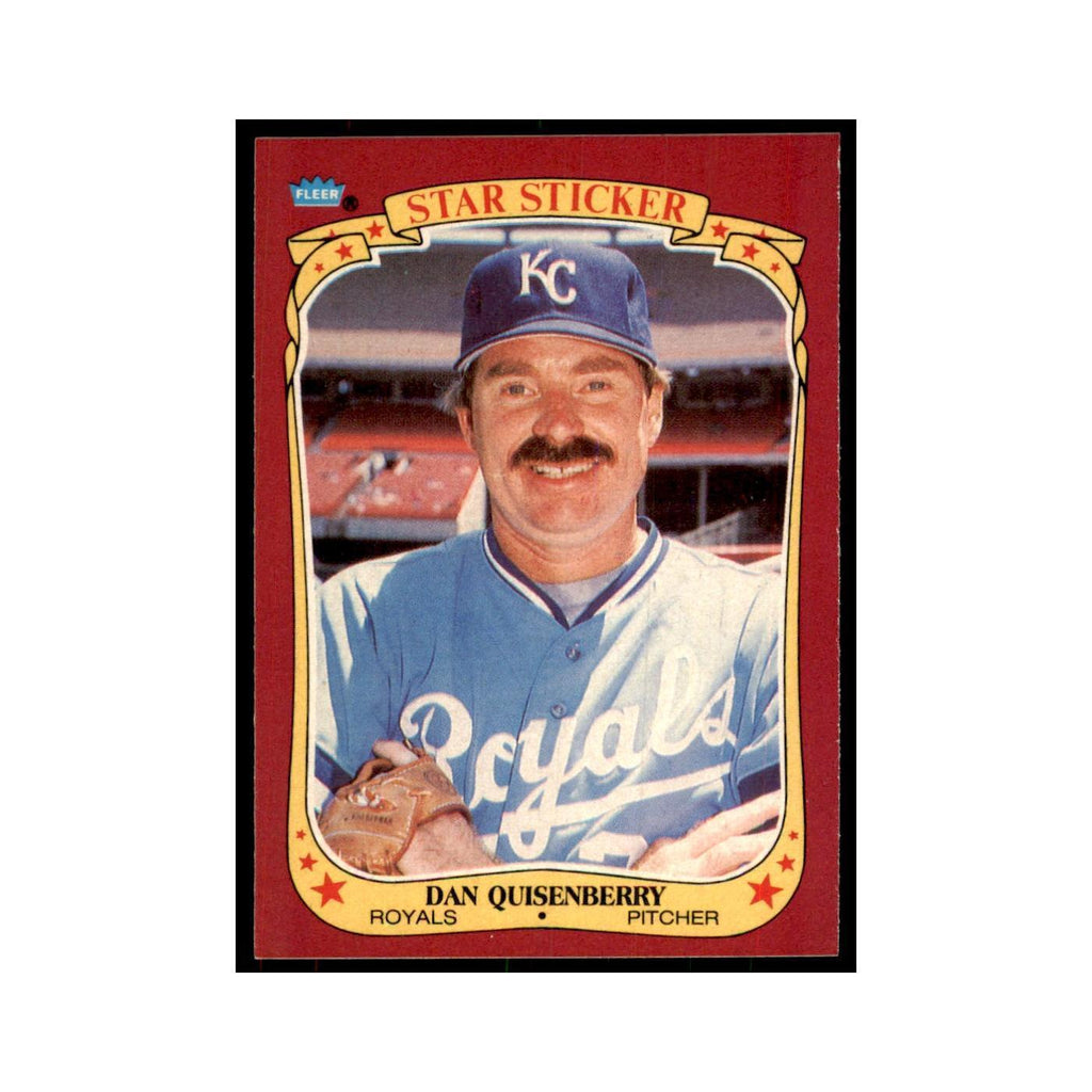 1986 Fleer Star Stickers Dan Quisenberry Baseball Cards #91