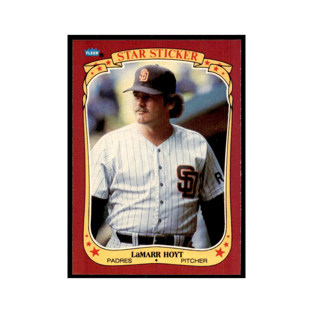 1986 Fleer Star Stickers LaMarr Hoyt Baseball Cards #63