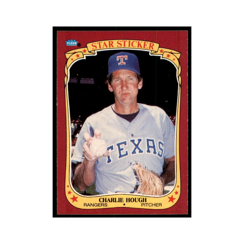 1986 Fleer Star Stickers Charlie Hough Baseball Cards #61