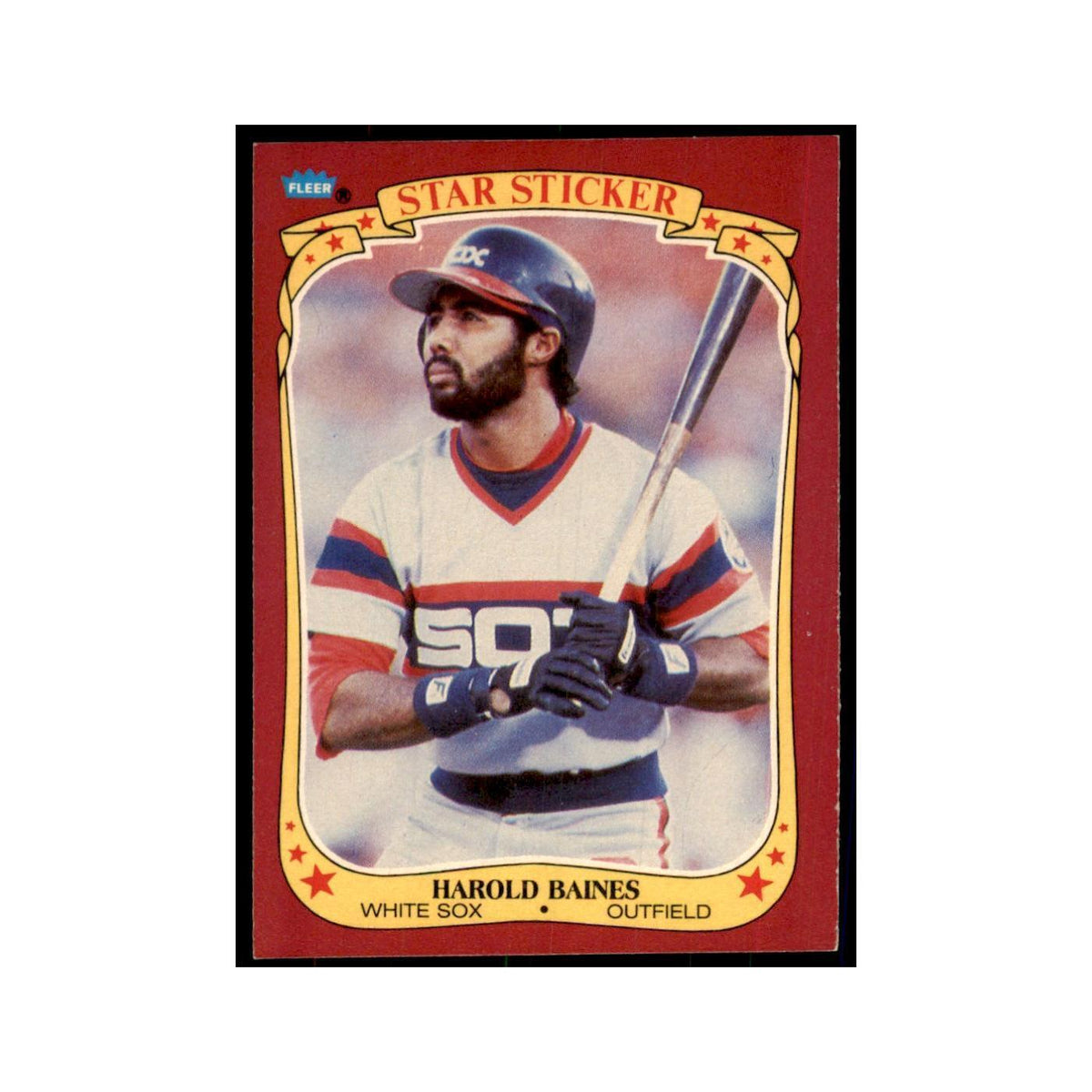 1986 Fleer Star Stickers Harold Baines Baseball Cards #1
