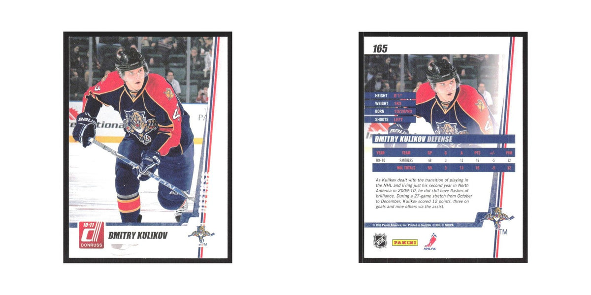 2010 Donruss Dmitry Kulikov Florida Panthers #165