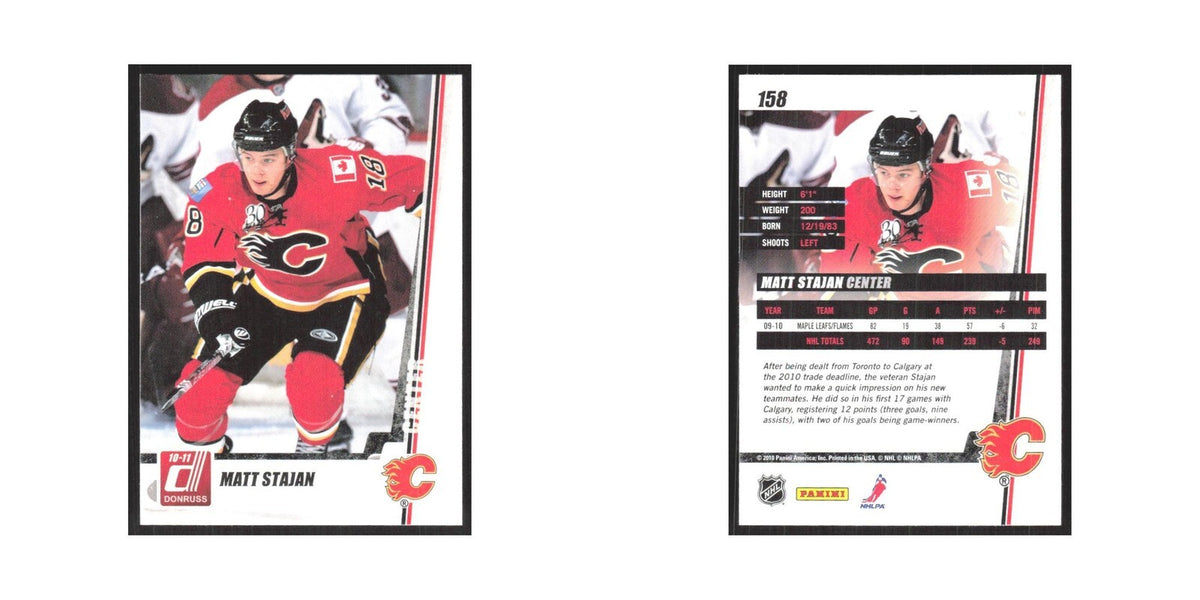 2010 Donruss Matt Stajan Calgary Flames #158