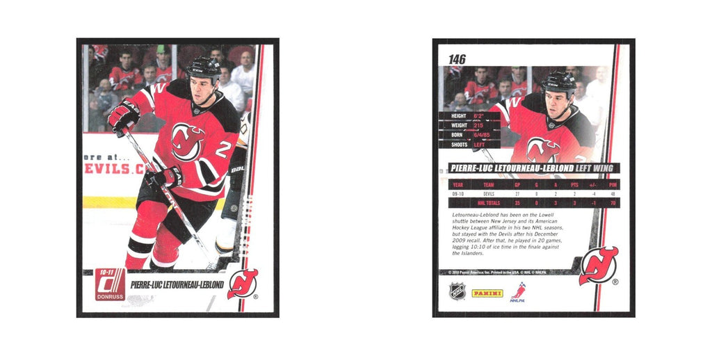 2010 Donruss Pierre-Luc Letourneau-Leblond New Jersey Devils #146