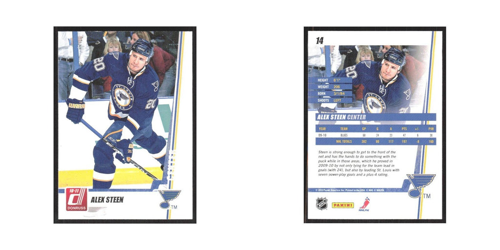 2010 Donruss Alexander Steen St. Louis Blues #14