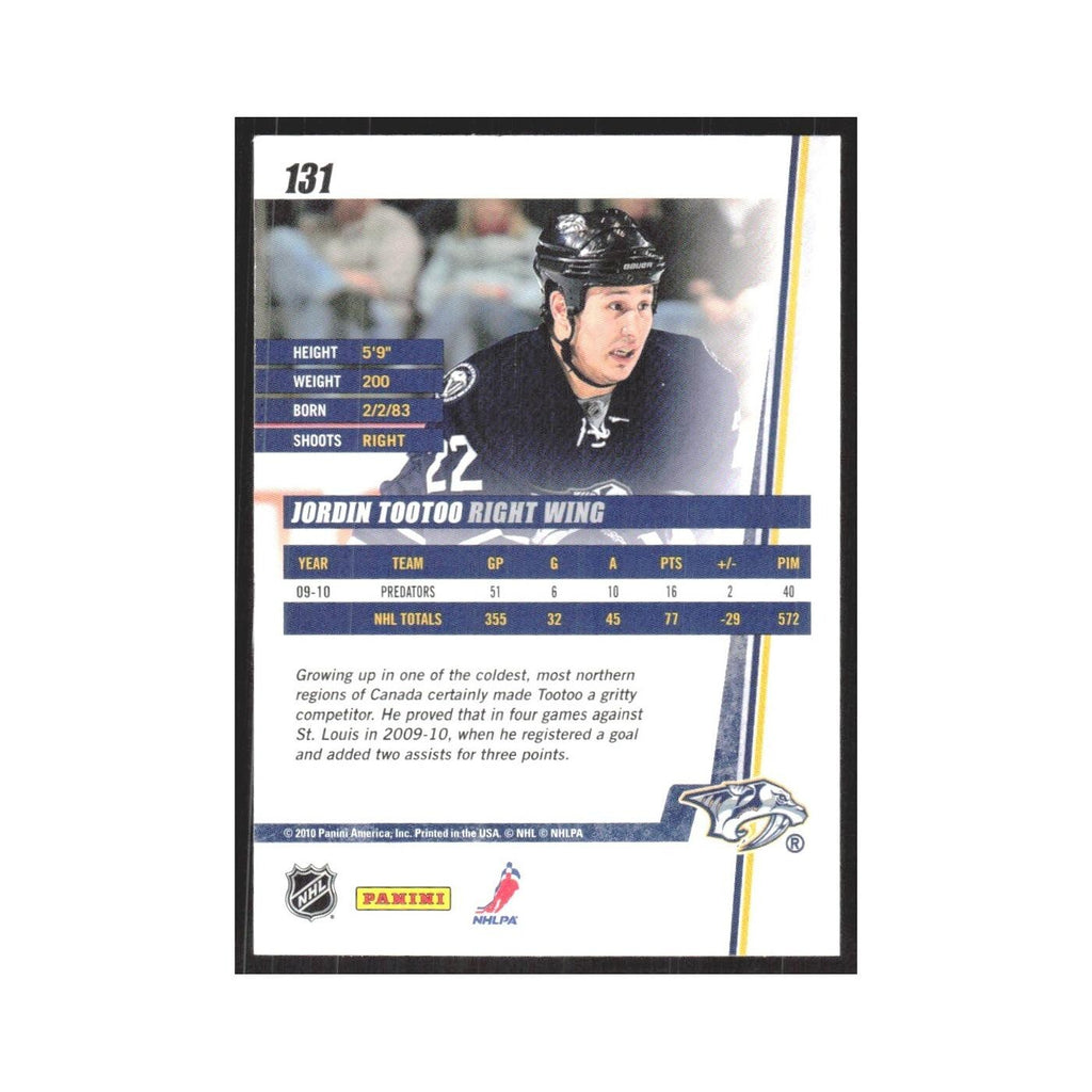 2010 Donruss Jordin Tootoo Nashville Predators #131