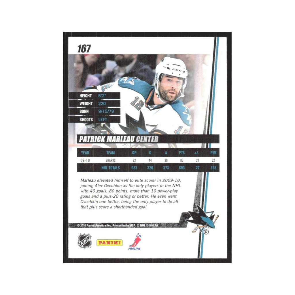 2010 Donruss Patrick Marleau San Jose Sharks #167