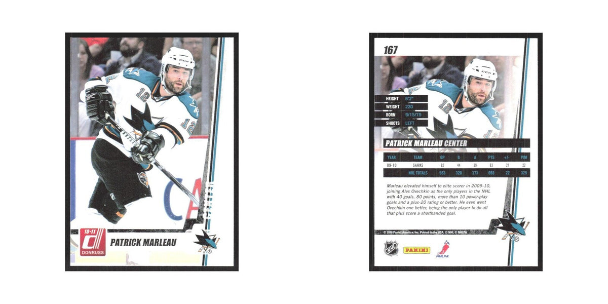 2010 Donruss Patrick Marleau San Jose Sharks #167