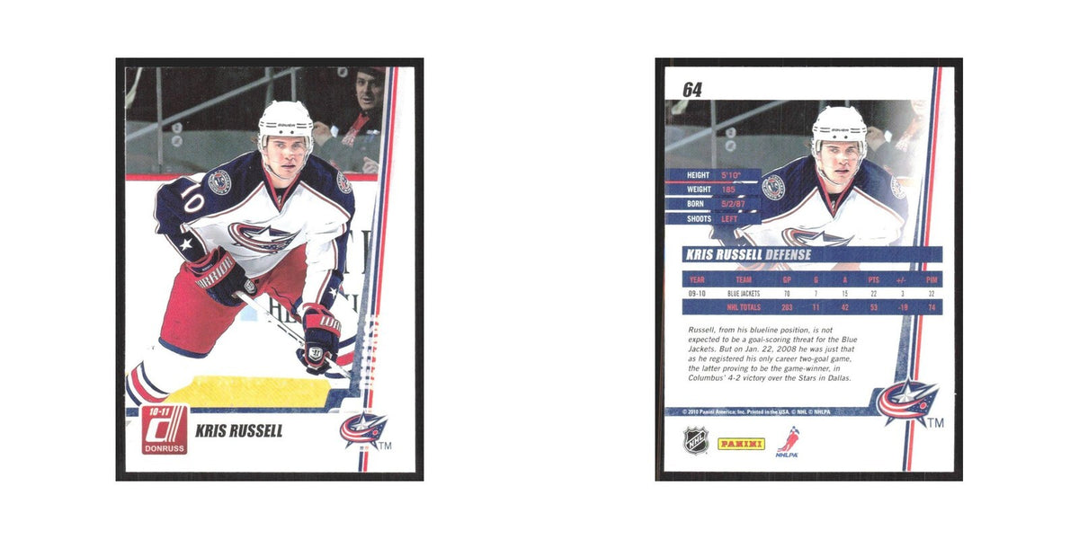 2010 Donruss Kris Russell Columbus Blue Jackets #64