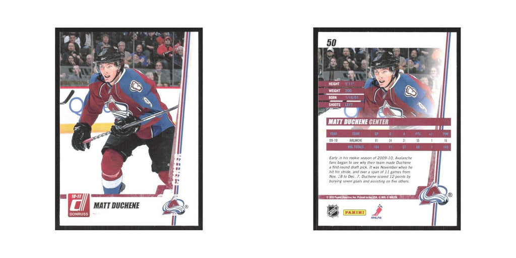 2010 Donruss Matt Duchene Colorado Avalanche #50