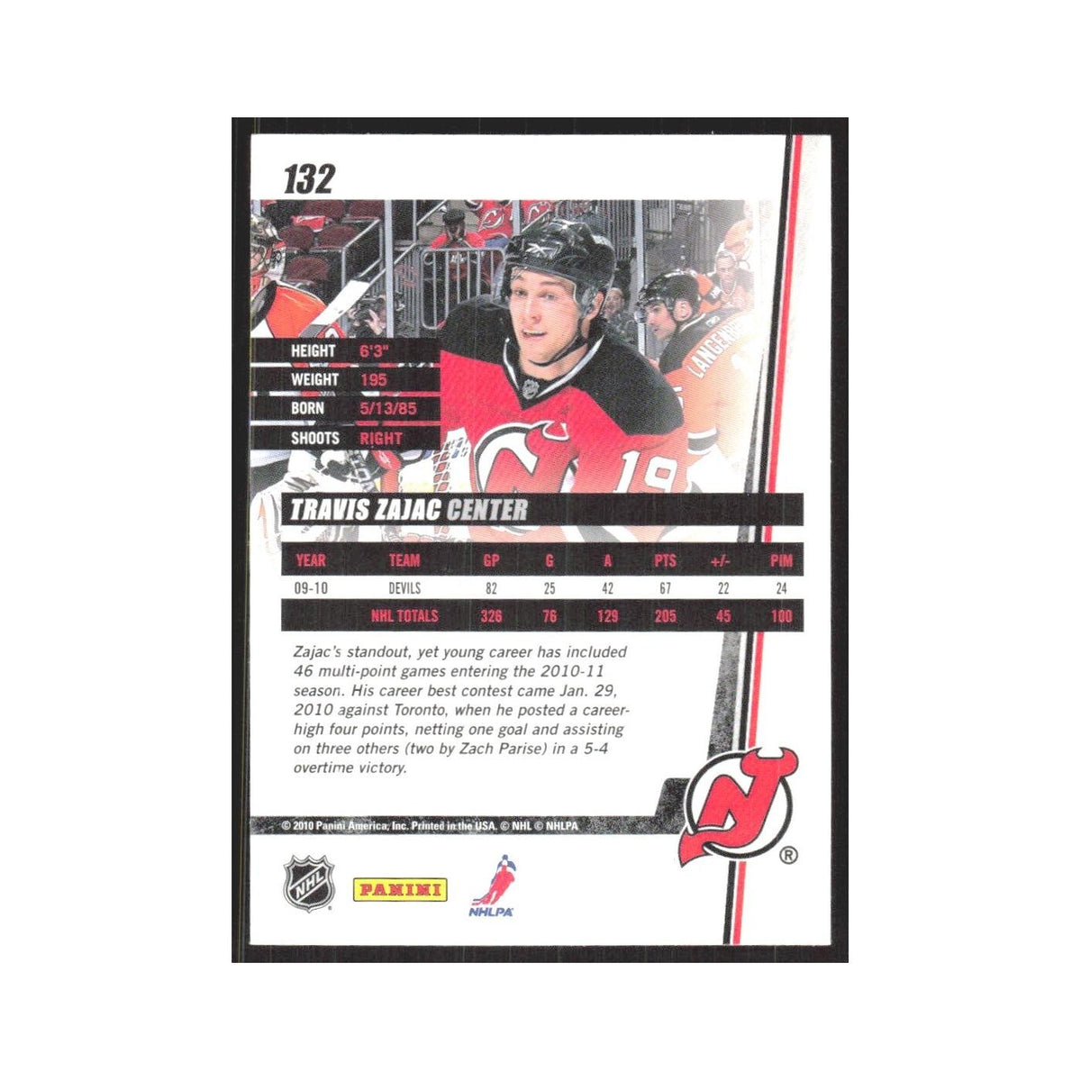 2010 Donruss Travis Zajac New Jersey Devils #132