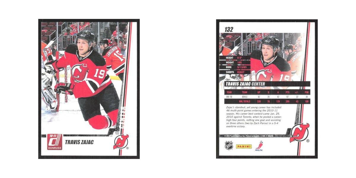 2010 Donruss Travis Zajac New Jersey Devils #132