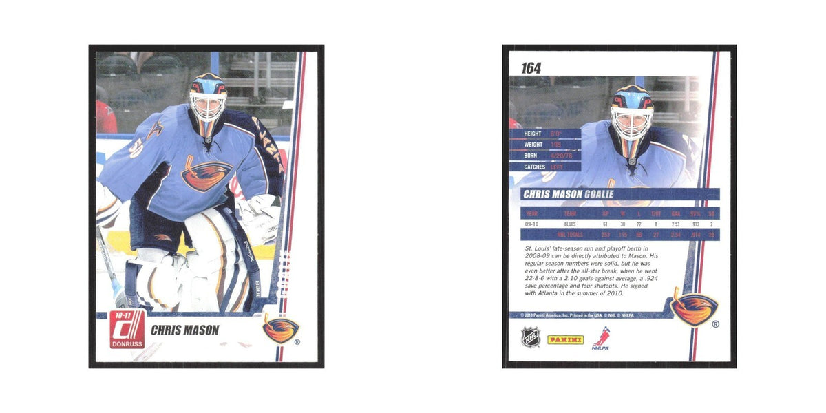 2010 Donruss Chris Mason Atlanta Thrashers #164