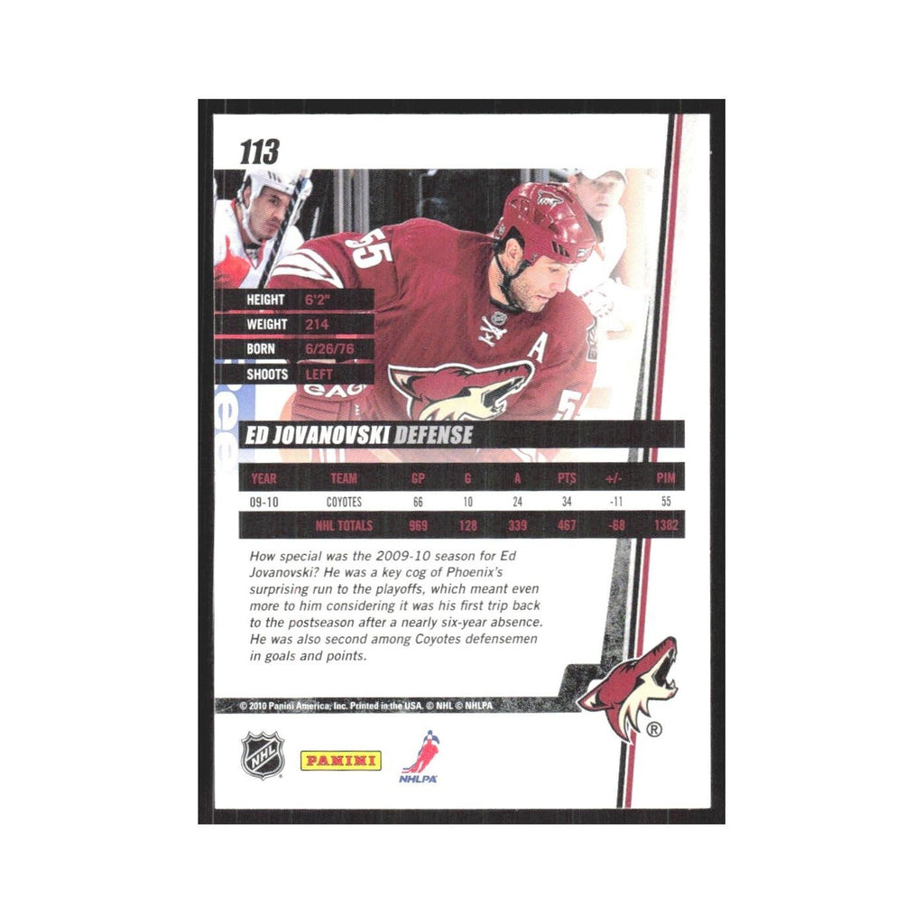 2010 Donruss Ed Jovanovski Phoenix Coyotes #113