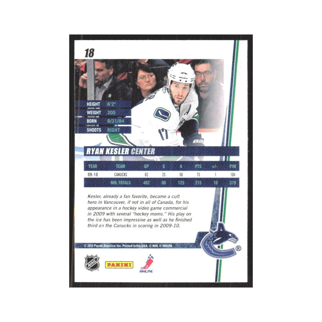 2010 Donruss Ryan Kesler Vancouver Canucks #18