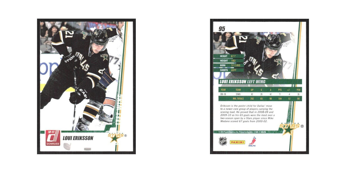 2010 Donruss Loui Eriksson Dallas Stars #95