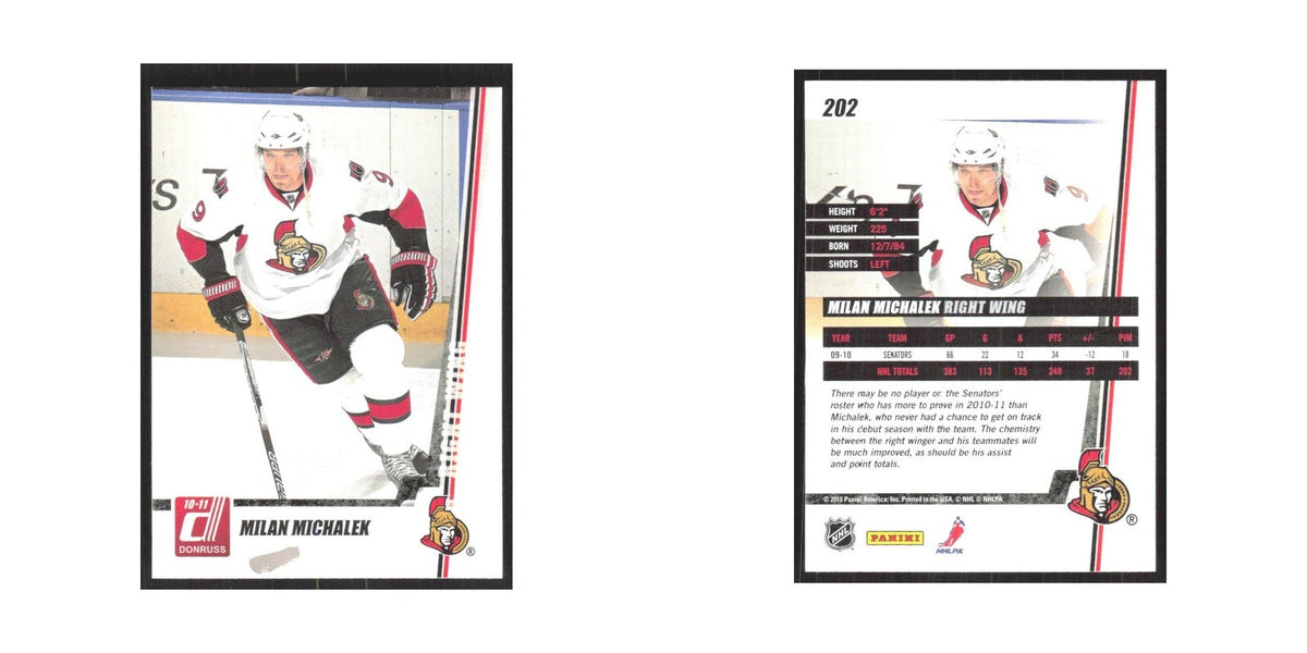 2010 Donruss Milan Michalek Ottawa Senators #202