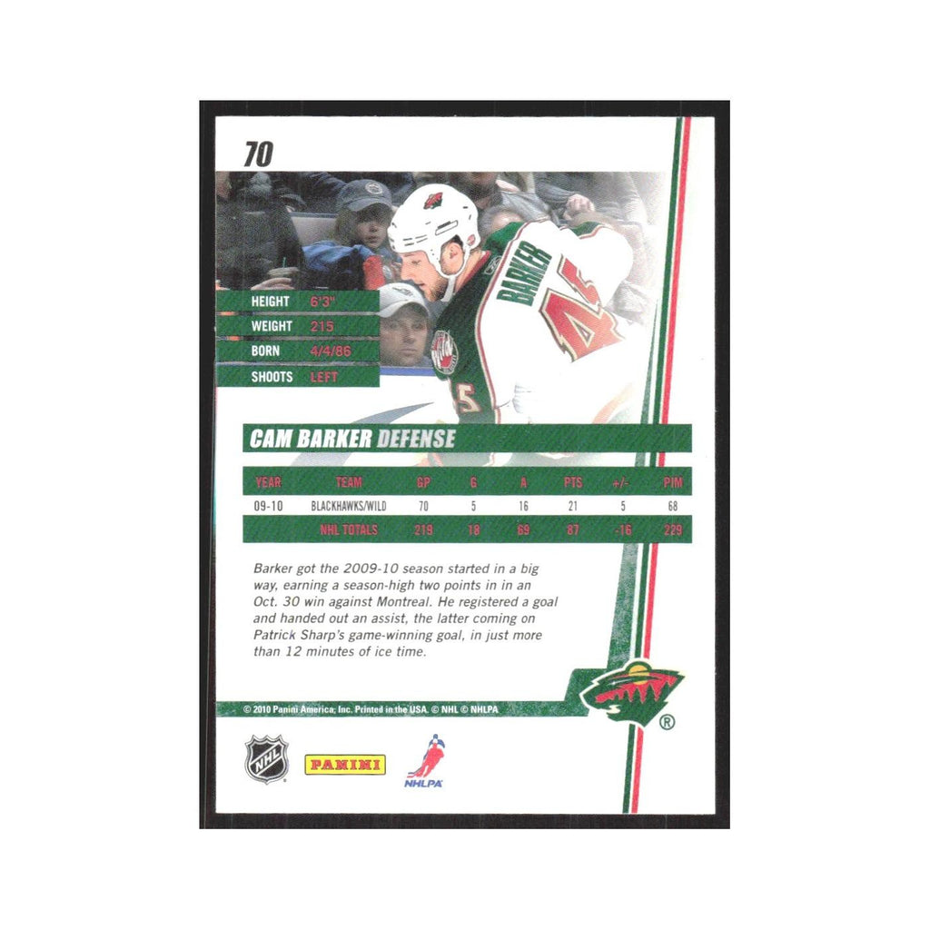2010 Donruss Cam Barker Minnesota Wild #70