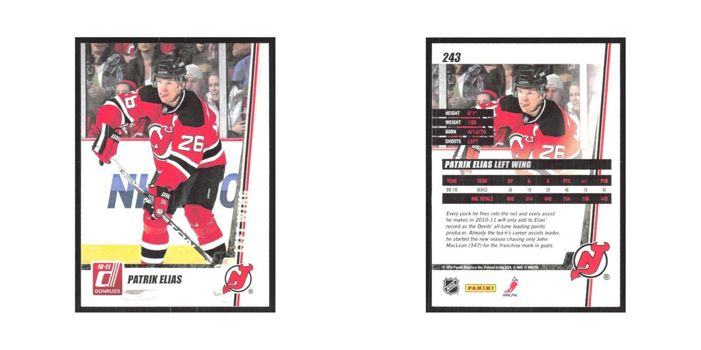2010 Donruss Patrik Elias New Jersey Devils #243