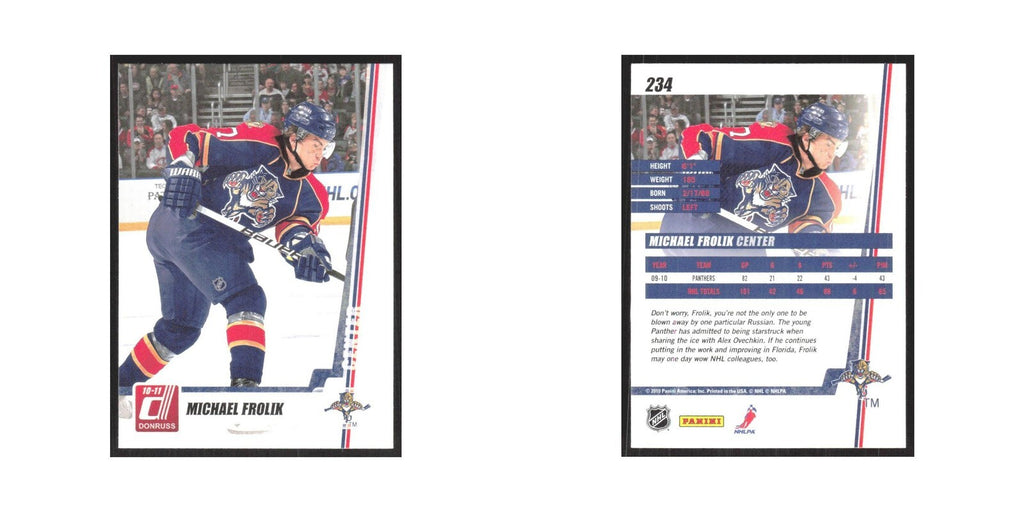 2010 Donruss Michael Frolik Florida Panthers #234