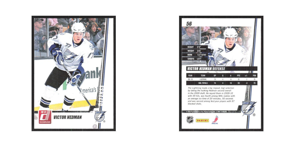 2010 Donruss Victor Hedman Tampa Bay Lightning #56